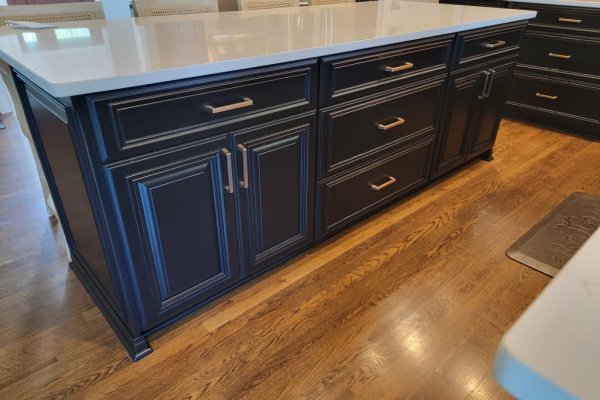 Cabinet Painting - Kitchen Island Cabinets in Liberty Township