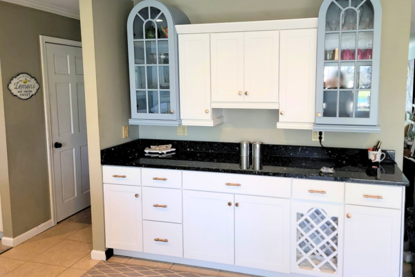 After - Arched Display Cabinets - Glass Doors - Kitchen Bar
