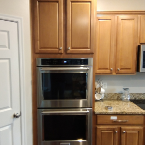 Before &ndash; Maple Cabinets &ndash; Double Oven